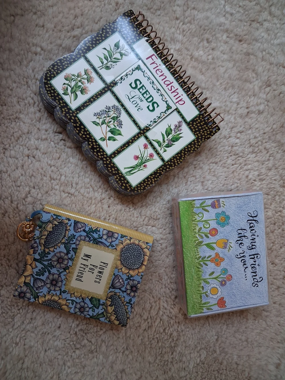 Flowers For My Friend Floral Keepsake Book - Blue & Gold